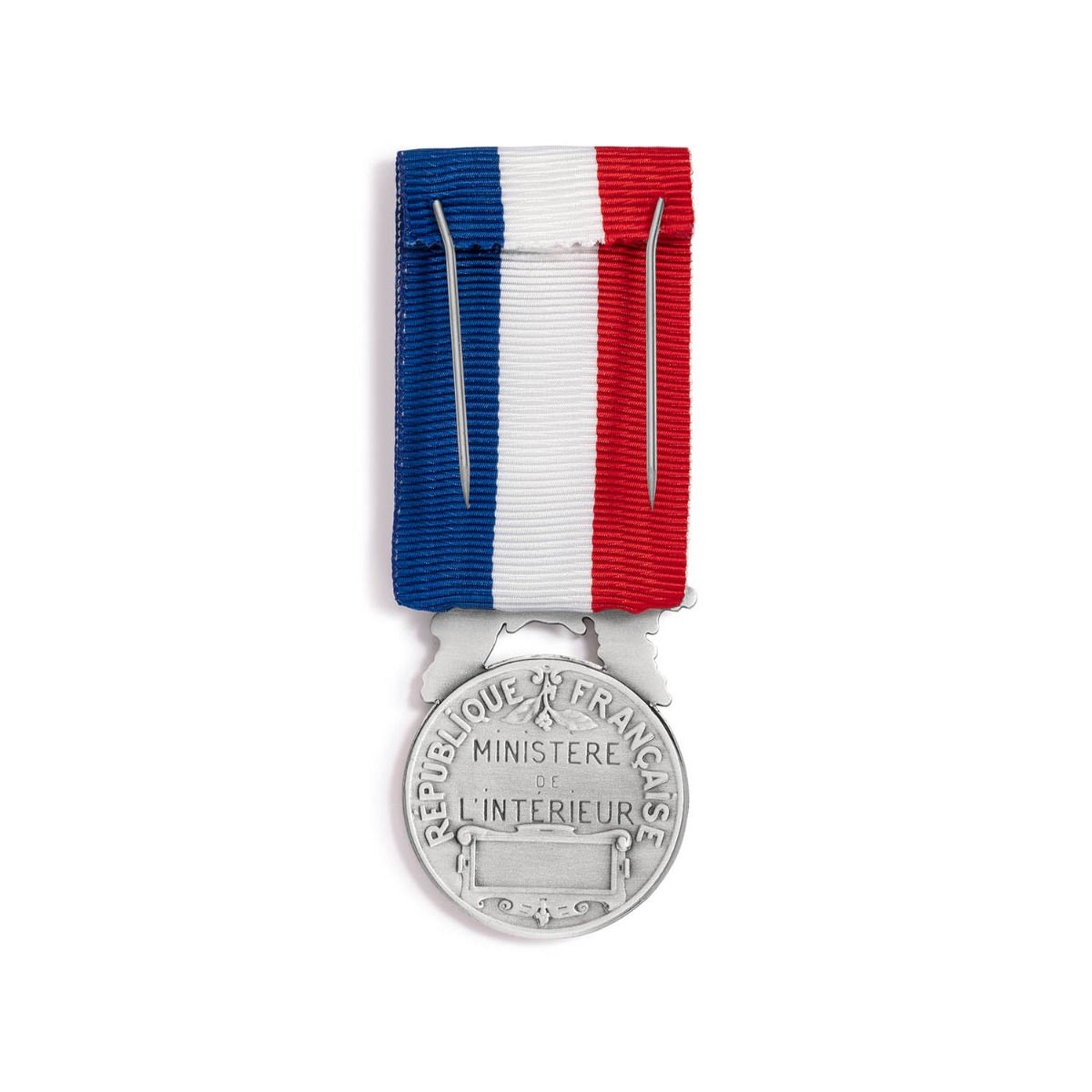 Médaille Courage et Dévouement - Echelon Argent 2ème classe en Bronze argenté revers