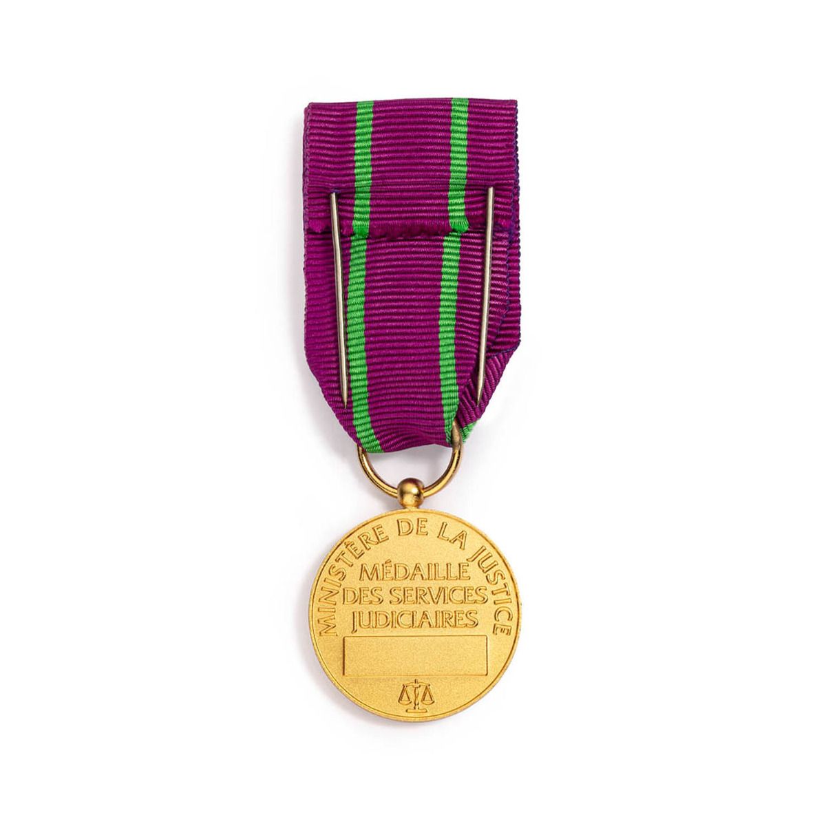 Médaille d'Honneur des Services Judiciaires Or revers