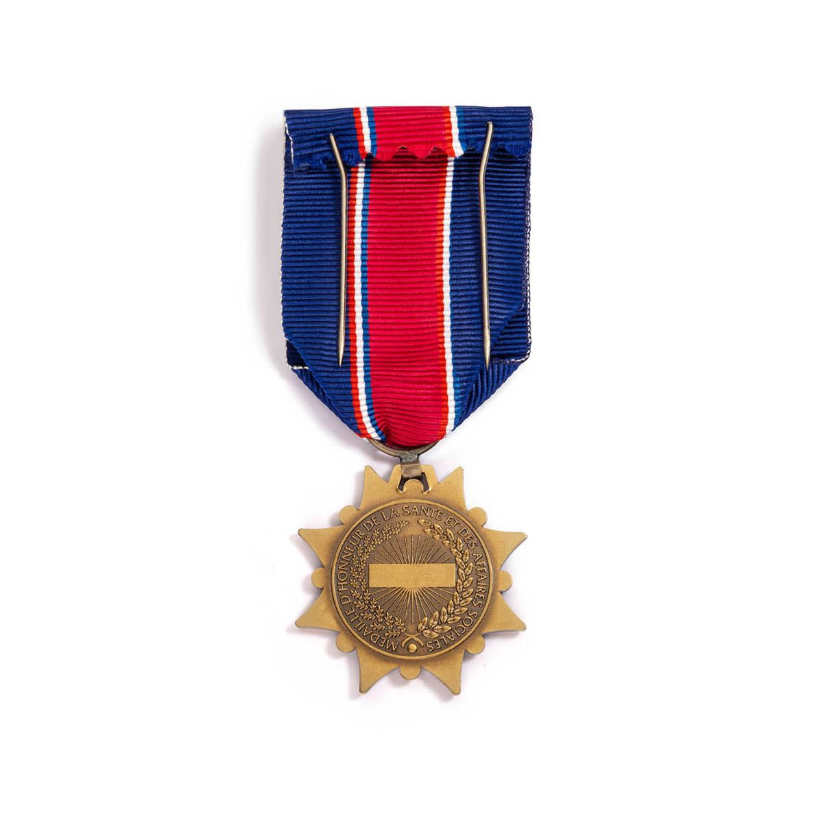 Médaille d'Honneur de la Santé et des Affaires Sociales - Échelon Bronze revers