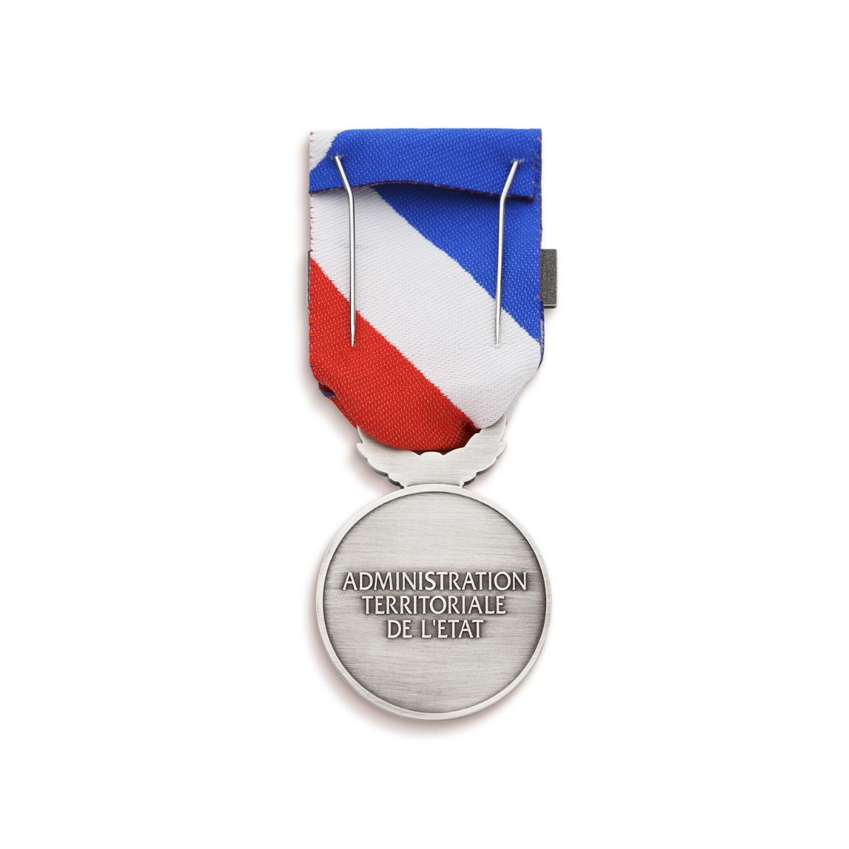 Médaille de l'Administration Territoriale - échelon argent -  bronze argenté revers