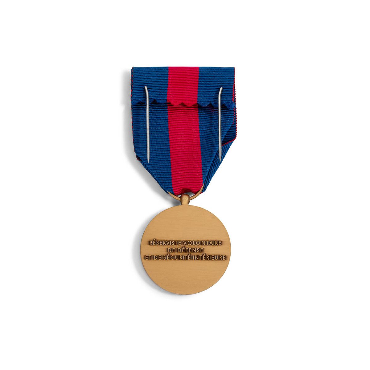 Médaille des Réservistes Volontaires – Echelon Bronze en bronze patiné revers