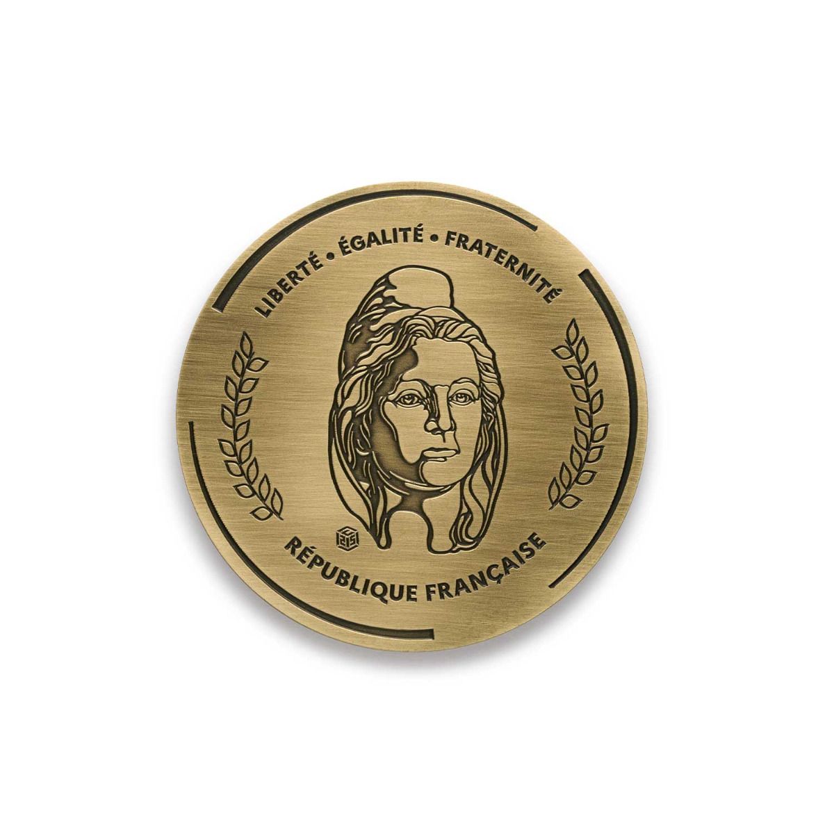 Médaille Marianne C215 - Bronze patiné - 70mm face