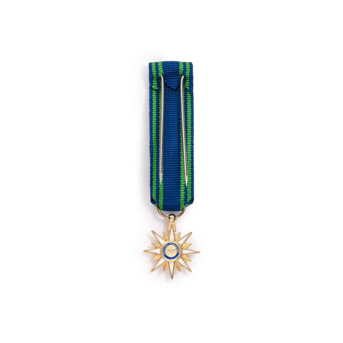 Miniature du Mérite Maritime pour Officier en Argent doré revers