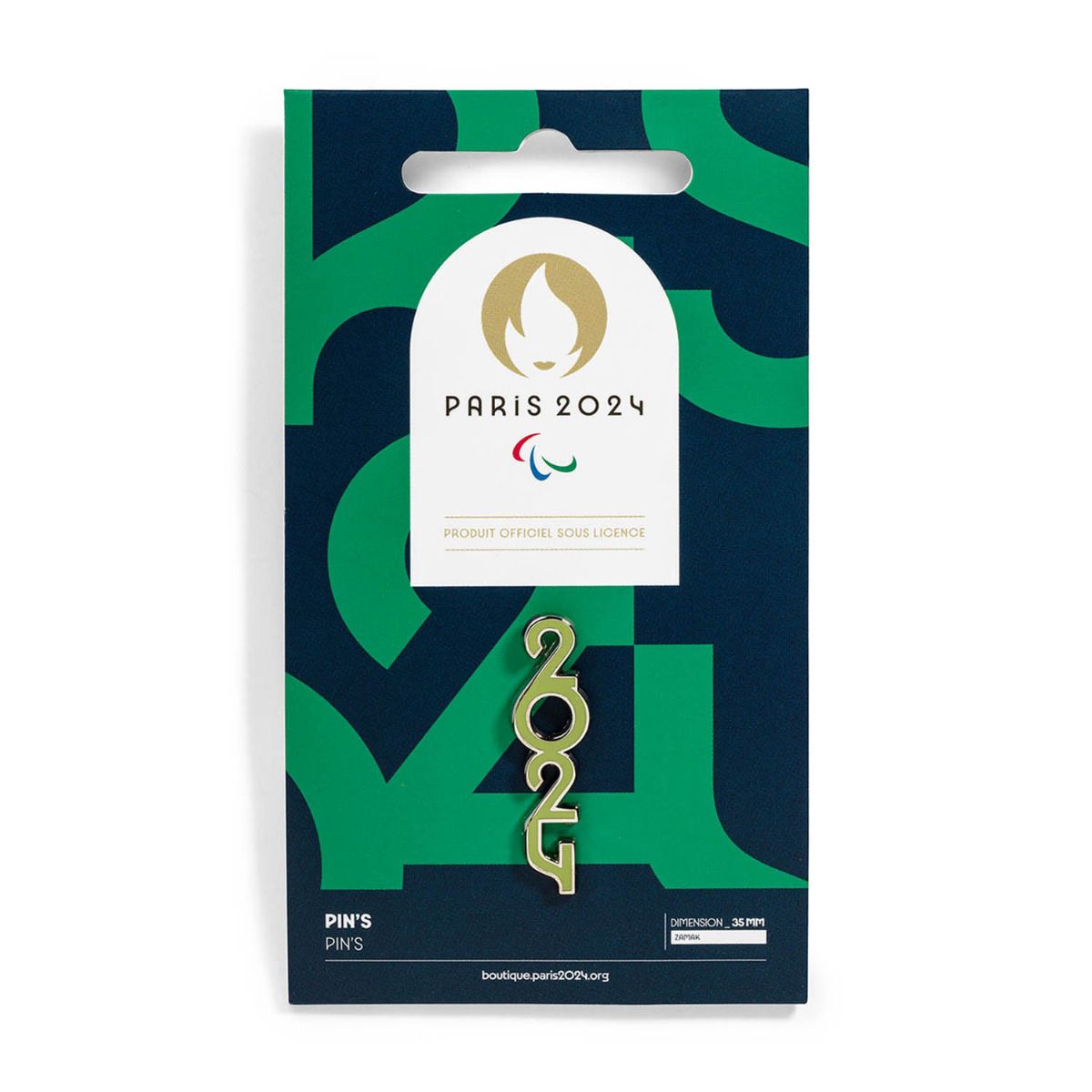 Pin's Para 2024 - Millésime vert face