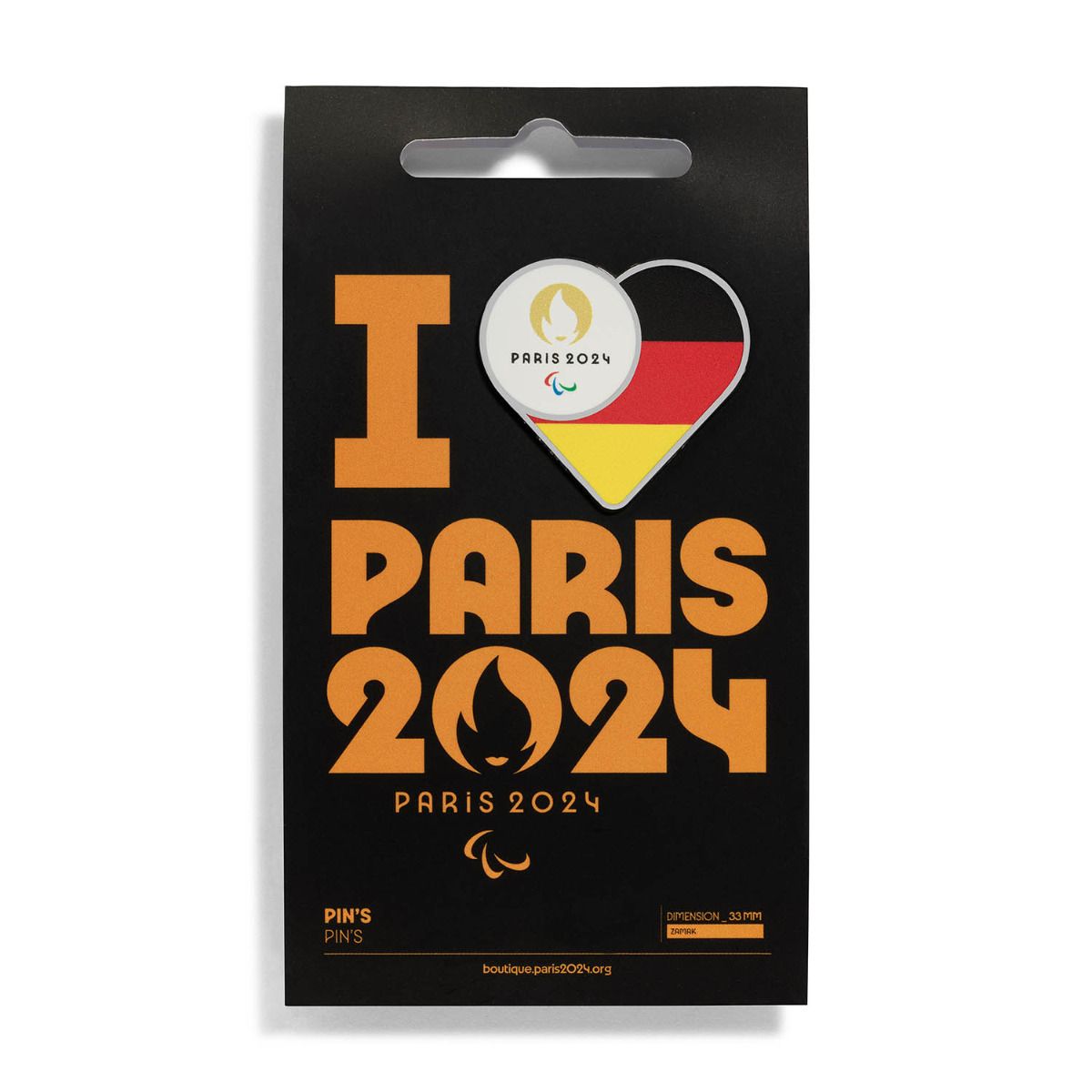 Pin's Para 2024 - Drapeau Allemagne en Zamack